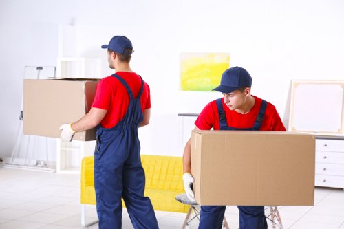 Barnes removals team preparing belongings for a local home move
