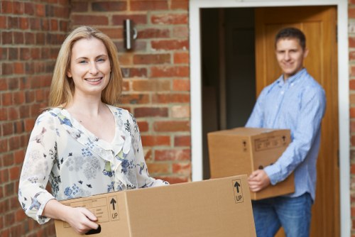 Careful loading of household items during a Barnes removal