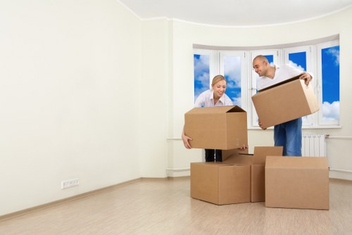 Barnes Removals team preparing items for a careful home move