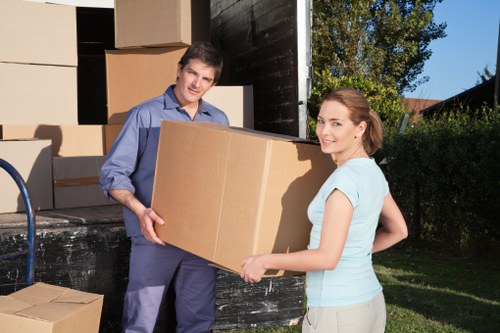 Removal van parked for a local Barnes house or office move